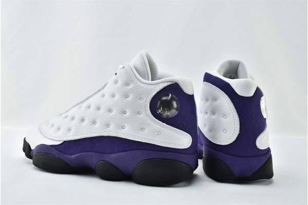 Air Jordan 13 Lakers White Black Court Purple University Gold 414571 105 Womens And Mens Shoes